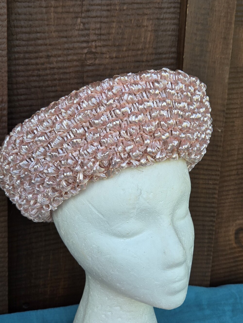 Vintage Pink Woven Straw Hat & Bag - Picture 2 of 12